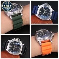 เหมาะสำหรับสายนาฬิกาซิลิโคนผู้ชาย Panerai 111 441 386 Series เทปกันน้ำและกันเหงื่อทะเลไขมัน 24 ม.