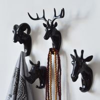 Wall Hanging Hook Vintage Deer Head Antlers for Hanging Clothes Hat Scarf Key Deer Horns Hanger Rack Wall Decoration