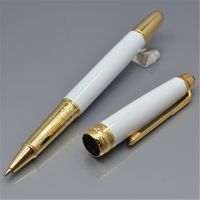 luxury 163 White metal MB ballpoint pen Roller ball pen Fountain pen office stationery write ink pens for Business Gift