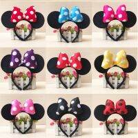 [A innovation] 2022MickeyEar HeadbandMountain Headband Big Sequin Bow EARS เครื่องแต่งกาย Thaya