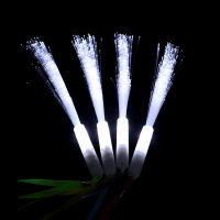 20Pcs 26ซม.35ซม. สีขาว RGB Light Led ไฟเบอร์ออปติกกระพริบ Stick Glow Luminous Fiber Magic Rod Wand เทศกาล Decor Party ของเล่นเด็ก