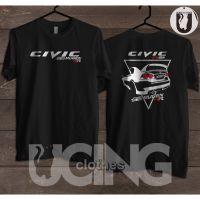 Honda Civic FD Mugen RR Car T-Shirt Automotive เสื้อยืดลําลองสําหรับผู้ชายแขนสั้นคลาสสิคพิมพ์ลาย