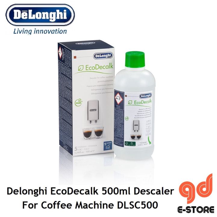 ⭐READY STOCK⭐ DeLonghi EcoDecalk Mini DLSC500 Descaler 500ml Easy Cleaning  Set Perfect Descaling Lotion for Coffee Machines Quality