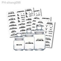 6pcs Creative Transparent Waterproof Kitchen Container Bottle Irregular Sticker Pantry Marking Food Sorting Label Sticker