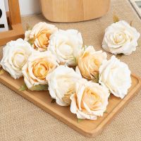 【LZ】✙❉﹉  10 pçs branco seda artificial rosa flores cabeças scrapbooking para casa casamento decoração do bolo de aniversário flor falsa alta qualidade