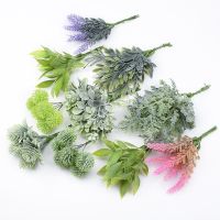 【YF】♣☂  6pcs Plastic Floristics Artificial Wedding Flowers Needlework Brooch Vases for Garland