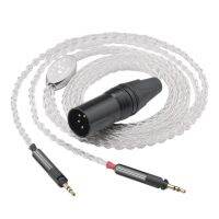 ATAUDIO HiFi ATH-R70x Headset Upgrade Cable 4.4/2.5mm XLR Pure Silver Wire Core Earphone Cable for ATH-R70X Headphones