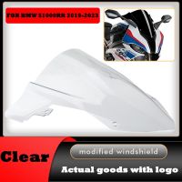 Motorcycle Parts Double Bule Front Windscreen Windshield Shield Wind Deflector For BMW S1000RR S1000 RR 2019 2020 2021 2022 23