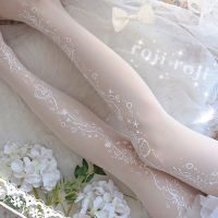 Lolita socks female spring summer socks Lolita Japanese printing pantyhose