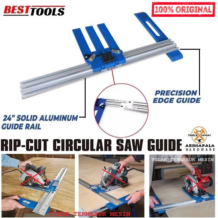 RipCut Circular Saw Guide Precision Edge Frame Saw Guide Fence Mal