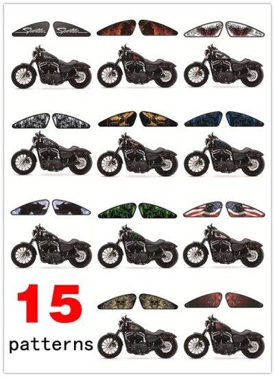 Bình xăng xe máy decal 3d nhãn dán cho harley sportster xl 883 1200 48 - ảnh sản phẩm 1