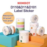 ◐☍✱ Niimbot D11 D110 Printing Label Paper D101 Pure Color Price Tag Note Food Date Self-Adhesive for Thermal Label Printer Machine