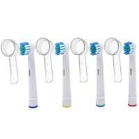 4x Replacement Brush Heads amp; 4x Protective Cover For Oral-B Electric Toothbrush Fit Pro1000 Pro3000 Pro5000 Pro7000 Pro500 8000