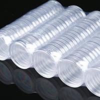 10Pcs/lot 18/27/30/32/35/40/50mm Clear Coin Holder Capsules Cases Round Storage Ring Plastic Boxes Coin Capsules Tool Storage Shelving