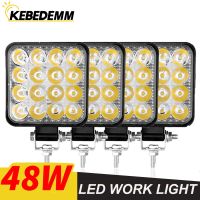 4Pcs Car LED Bar Worklight 48W Offroad Work Light 12V Auto Light Fog Lamp off road 4x4 LED Tractor Spotlight for Truck ATV 4 i