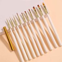 Nail Art Pen Wooden Pen Fiber Hair Paint Pen Pull Line Phototherapy Lace Smudge Daisy Brush Painting Manicure Accessories Tools Artist Brushes Tools