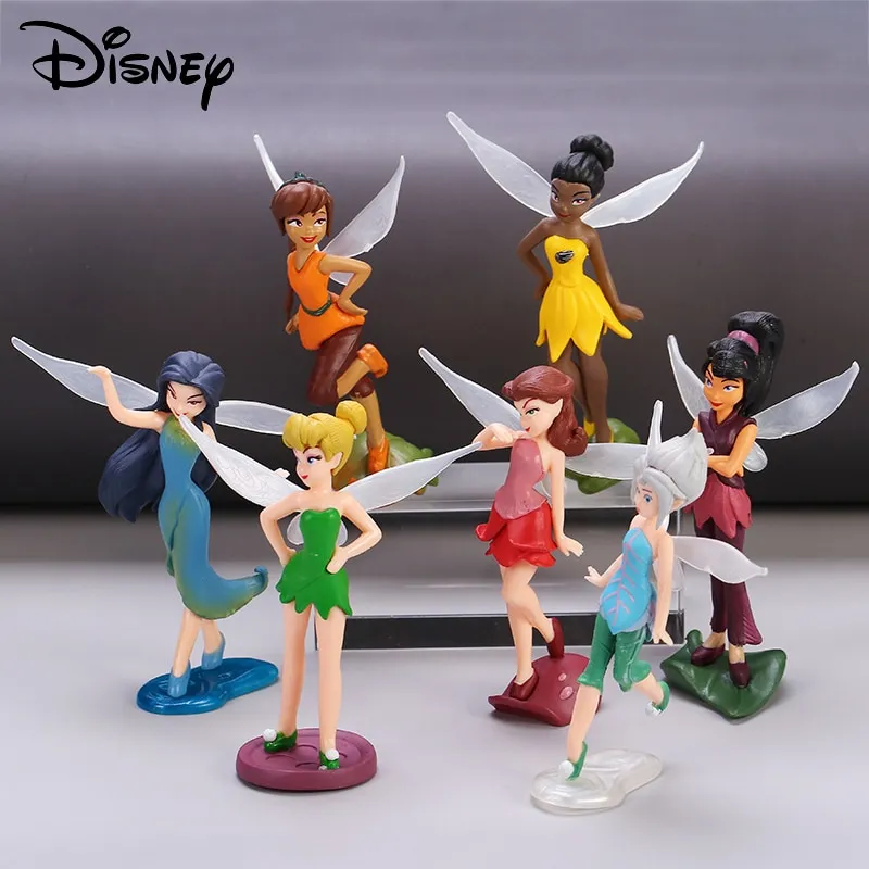 Disney Tinkerbell Wing Fairies Peter Pan Action Figures Cake Topper  Decoration Toy PVC - Kangaroo Zone E-Shop