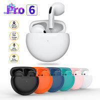 หูฟังสำหรับเล่นกีฬาหูฟังสำหรับ Iphone ไร้สาย Tws พร้อมไมโครโฟนเบส Air Pro 6