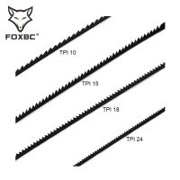 HOTZ FOXBC 12pcs 135mm/5inch Pinned Scroll Saw Blades TPI 10/15/18/24 for Woodworking diy