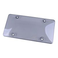 Car License Number Plate Tag Cover Frame Shield Gray Plastic for USA Version Vehicles Size 12"x6"