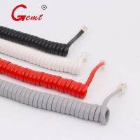 、。；【； RJ9-Four Core Telephone Cord Pure Copper Cable Extend 2M Anti-Tangle Telephone Cable Untangler 360 Degree Rotating Swivel Cable