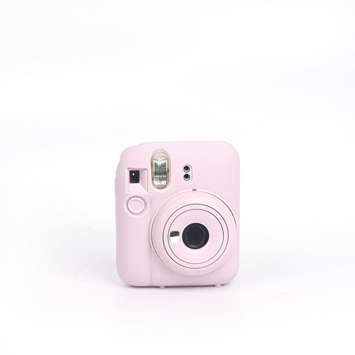 สำหรับ-mini12-fujifilm-instax-เคสครอบปกป้องซิลิโคนสำหรับกล้องสีลูกอมกระเป๋าสำหรับกล้องโพลารอยด์-mini-12อุปกรณ์เสริมกล้องสำเร็จรูป