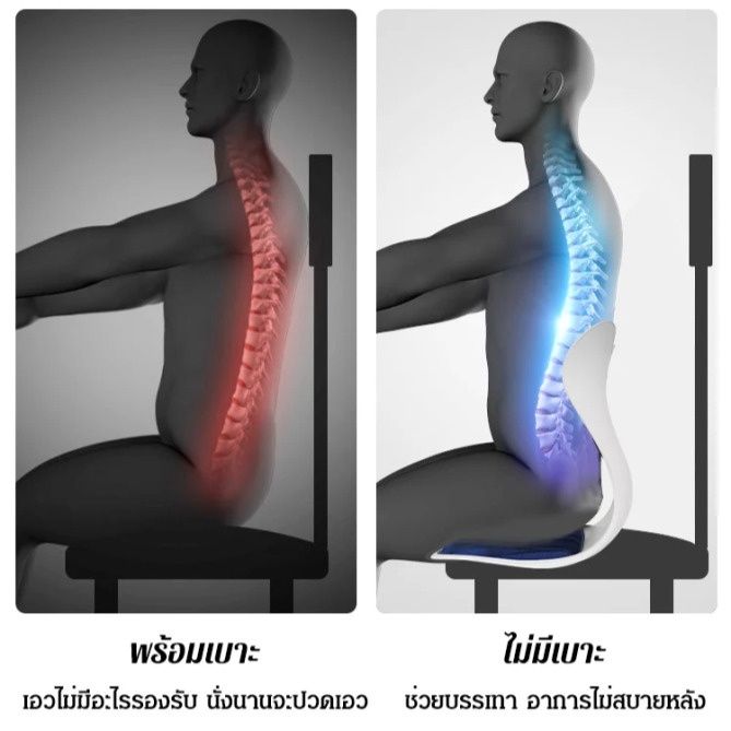 dtrade-เบาะรองนั่งแบบมีพนักพิงเอว-เบาะรองเอว-สําหรับเก้าอี้แก้ไขท่านั่ง