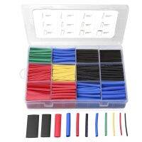 (Allen Materials)  SHGO 560Pcs Heat Shrink Tubing Electric Insulation Tube Heat Shrink Wrap Cable Sleeve 5 Colors 12 Sizes