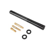 Universal 5 Inch 120mm Black Antenna Carbon Fiber Printer Short-on Car Radio AM/FM Aerial + Adapter