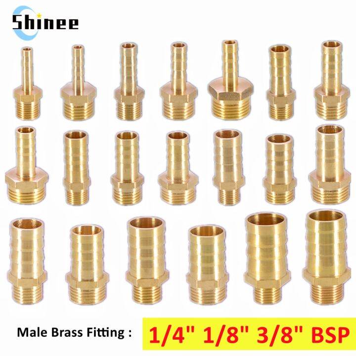 Brass Pipe Fitting 6 8 10 12 14 16mm Hose Barb Tail 1 8 3 8 1 4 Bsp