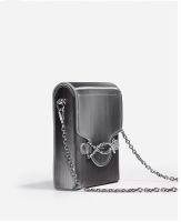 ZARAˉ French Cigarette Case Bag Niche Design Gradient Silver-Gray Mobile Phone Bag 2023 New Chain Messenger Womens Bag