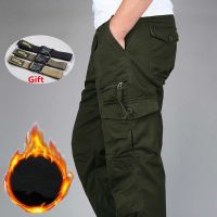 Winter Thick Pants Men Double Layer Fleece Cashmere Overalls High Quality Mens Camouflage Trousers Warm Military Cargo Pants