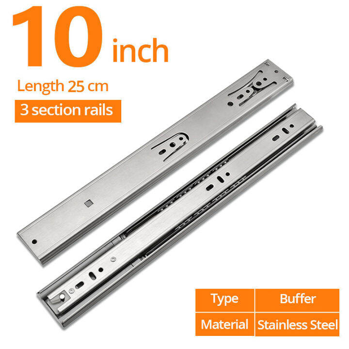 Buffer Damper Rails 10"22" Stainless Steel Slides Soft Close