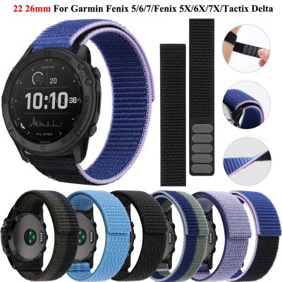 lipika 26 22mm Nylon Watch Strap For Garmin Fenix 7X 7 6 6X Pro 5 5X Plus 955 935 Tactix Delta/Tactix 7 Pro QuickFit Wristband Bracelet