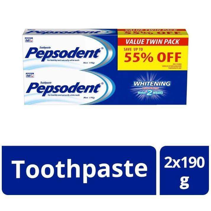 Pepsodent Toothpaste Whitening With Perlite 190g x 2 Lazada PH