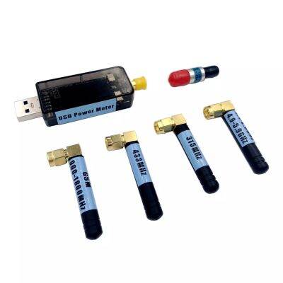 USB RF พาวเวอร์มิเตอร์ V3.0 100K ถึง10GHZ -55 To + 30dBm เสาการหน่วง9คิวโค้ง0.96 "จอแสดงผลสี