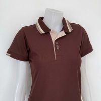 เสื้อโปโล Polo Shirt Plain Polo T Shirt Soft Pique Short Sleeve Tops For Men Side Vents สีน้ำตาลเข้ม เนื้อผ้านุ่ม สวมใส่สบาย ซึ่งมีทั้งแบบชาย และแบบผู้หญิง