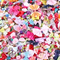 Lucia crafts Random Mixed 10g/lot Mini Printing Ribbon Bow Pet Bowknot Craft DIY Wedding Decor Hair Accessories  B0215