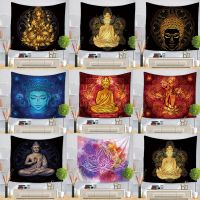 【CW】✚  Buddha Statue Tapestry Wall Hanging Tapestries Psychedelic Decoration