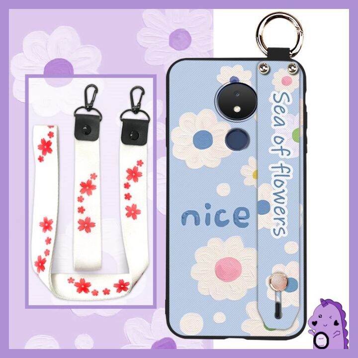 cartoon-anti-knock-phone-case-for-nokia-c21-shockproof-back-cover-fashion-design-wrist-strap-anti-dust-cute-protective