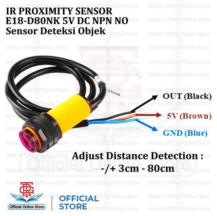 E18-D80NK Adjustable Infrared Proximity Distance Sensor Switch Arduino ...