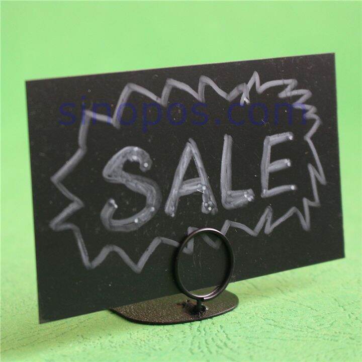 mini-black-board-erasable-blank-pvc-chalk-card-bakery-cafe-chalkboard-price-tag-sign-heavy-plastic-panels-label-ticket-reusable