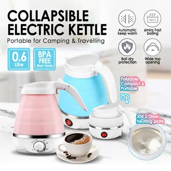 0.6L Small Electric Kettles Stainless Steel Travel Mini Hot Water Boiler  Heater