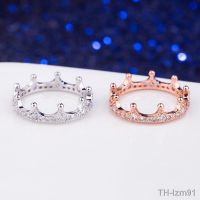 ? ของขวัญวันวาเลนไทน์ S925 เงินสเตอร์ลิงสีดำ Rubiks Cube Crown Fairytale หญิงรุ่น Elegant Love Shining Teardrops Wishes กระพริบ