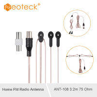 Neoteck Universal ANT-108ผลิตรังสี FM เสาอากาศวิทยุสายภายในบ้าน3.2 M 75 Ohm 10มม.คอนเนคเตอร์ตัวเมีย