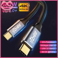 สายวิดีโอเสียงโทรศัพท์มือถือ FGFR 4K 60HZ 10Gbps Type C USB 3.1 Gen 2สายข้อมูลชาร์จเร็ว