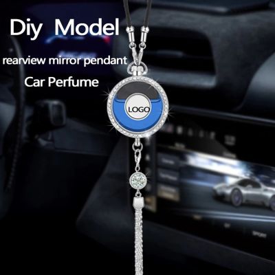 【DT】  hotCar Perfume Pendants Auto Pendant Accessories Air Freshener Metal Lace Pendant Auto Interior Rearview Mirror Pendant Decoration