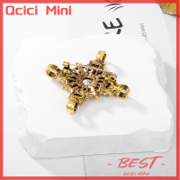 Qcici เข็มกลัดติดอกไข่มุกสำหรับผู้หญิงมีหลายสีสำหรับเสื้อผ้าไปโบสถ์ของขวัญเครื่องประดับอัญมณีสุดสัปดาห์