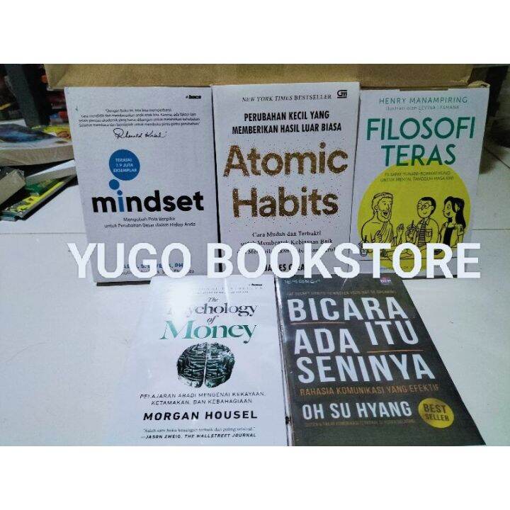 Paket 5 Buku Motivasi Atomic Habits The Psychology Of Money Filosofi