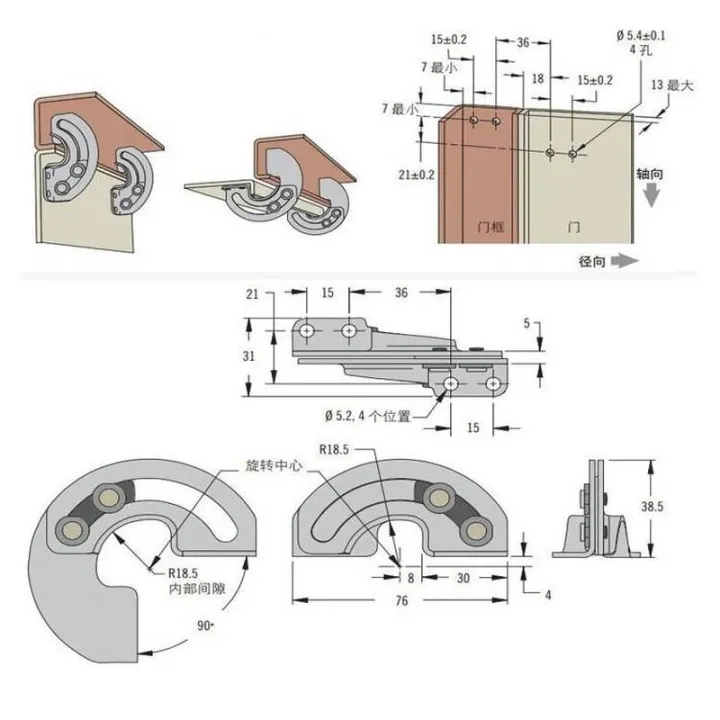 hidden-90-degree-hinge-industrial-equipment-cabinet-door-carbon-steel-sliding-limit-hinge-fixed-bisagras-furniture-hardware